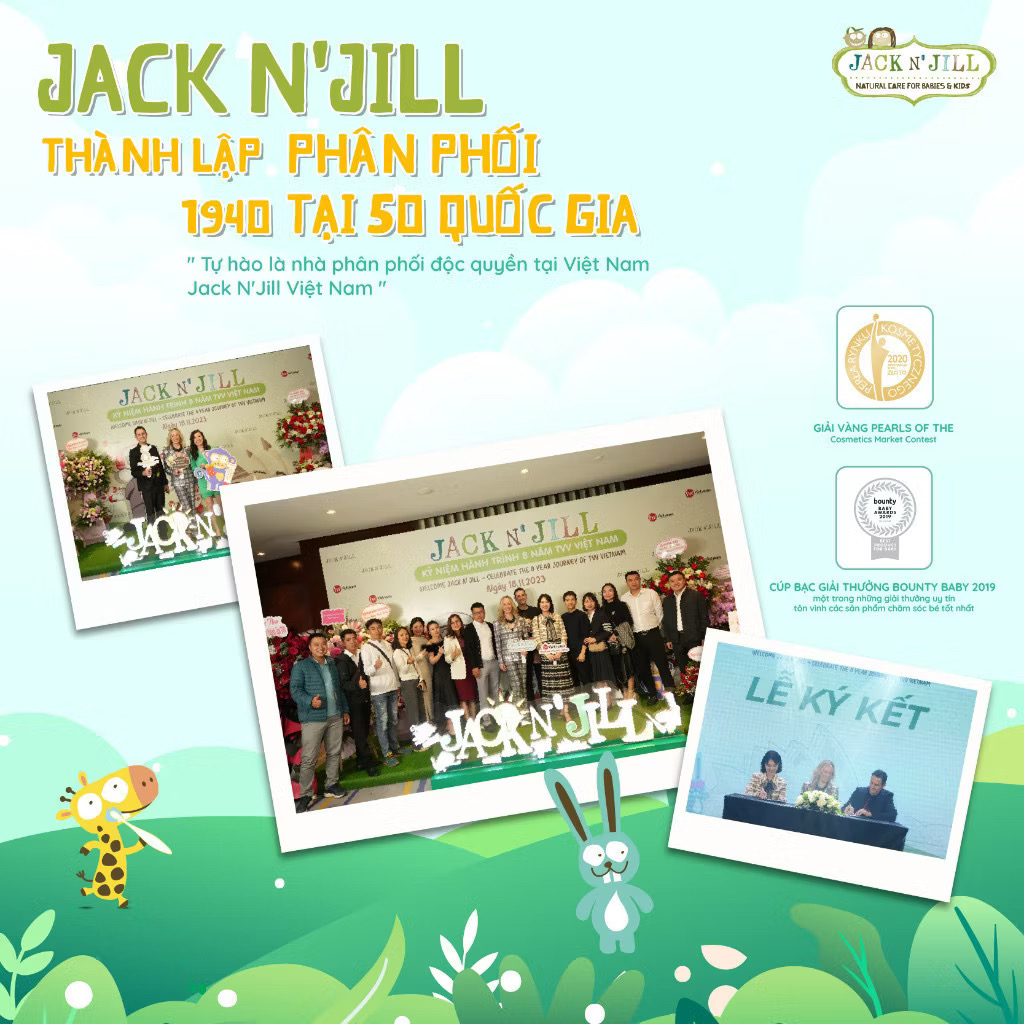 Sữa Tắm Gội Jack N' Jill 300ml Cho Bé Từ Sơ Sinh Chiết Xuất Thiên Nhiên Dịu Nhẹ Dưỡng Ẩm Ngừa Hăm Tã
