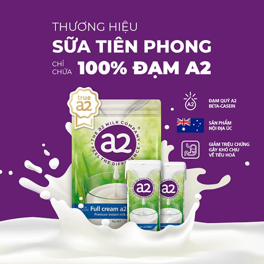 Sữa Tươi Nguyên Kem A2 Full Cream 200ml - Thùng 24 Hộp