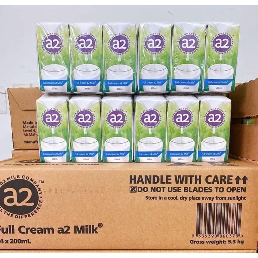 Sữa Tươi Nguyên Kem A2 Full Cream 200ml - Thùng 24 Hộp