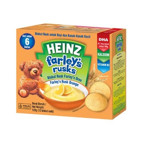 Bánh Quy Ăn Dặm Heinz Farley Rusks 6M+ 120g