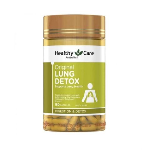 Viên Uống Hỗ Trợ Thải Độc Phổi Úc Healthy Care Original Lung Detox 180 Viên