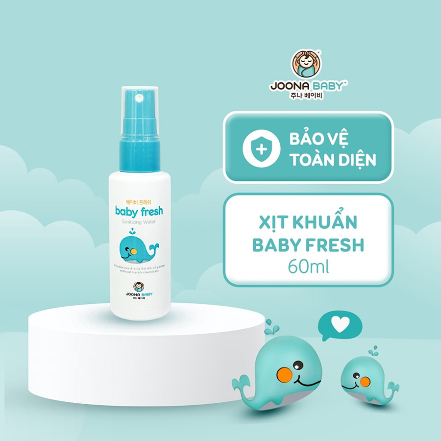 Xịt Khuẩn Khử Mùi Baby Fresh Joona Baby 300ml, 60ml