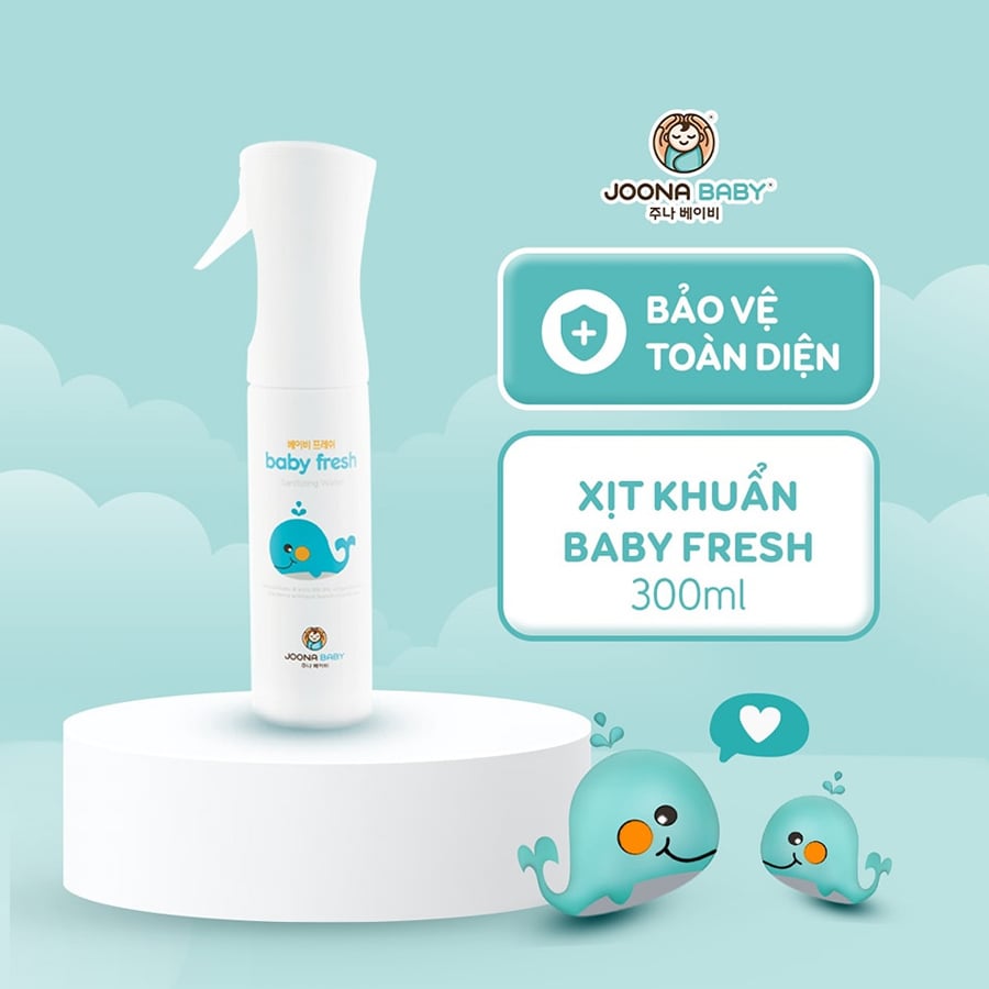 Xịt Khuẩn Khử Mùi Baby Fresh Joona Baby 300ml, 60ml