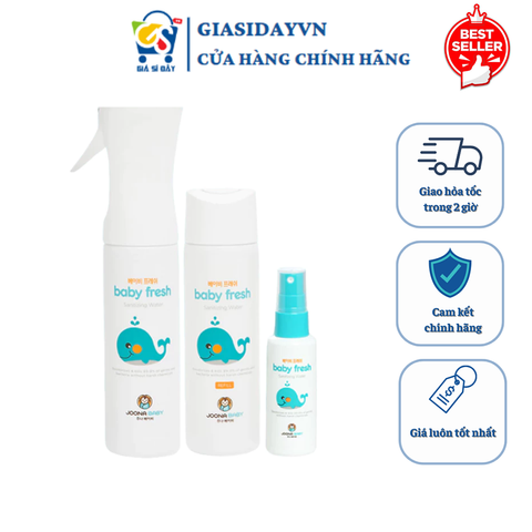 Xịt Khuẩn Khử Mùi Baby Fresh Joona Baby 300ml, 60ml
