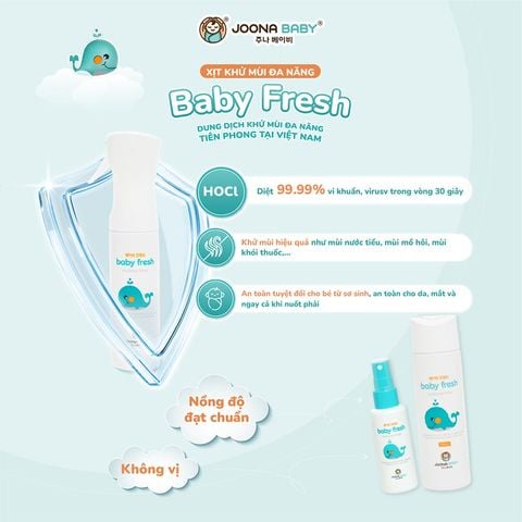 Xịt Khuẩn Khử Mùi Baby Fresh Joona Baby 300ml, 60ml