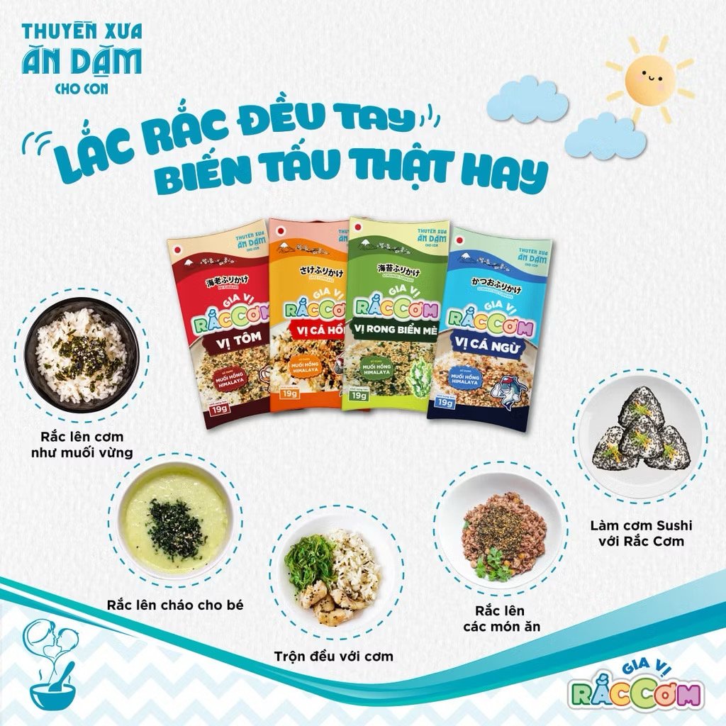 Gia Vị Rắc Cơm Ăn Dặm Thuyền Xưa Nguyên Liệu Nhật Bản Gói 19g Cho Bé Từ 1 Tuổi