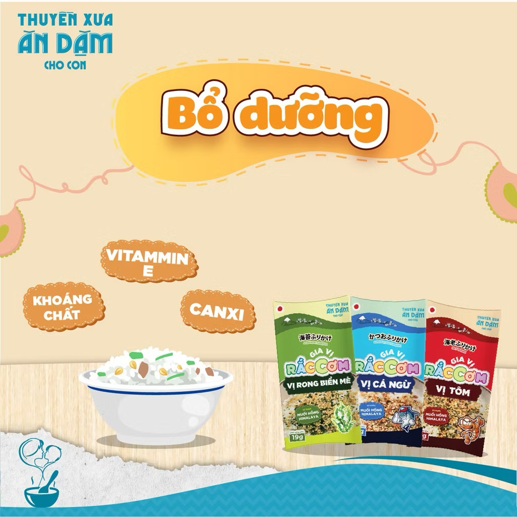 Gia Vị Rắc Cơm Ăn Dặm Thuyền Xưa Nguyên Liệu Nhật Bản Gói 19g Cho Bé Từ 1 Tuổi