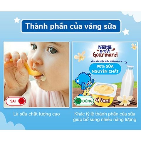 Váng Sữa Nestle Pháp Ăn Dặm 6M+ Vị Vani - Lốc 4 Hộp x 100g