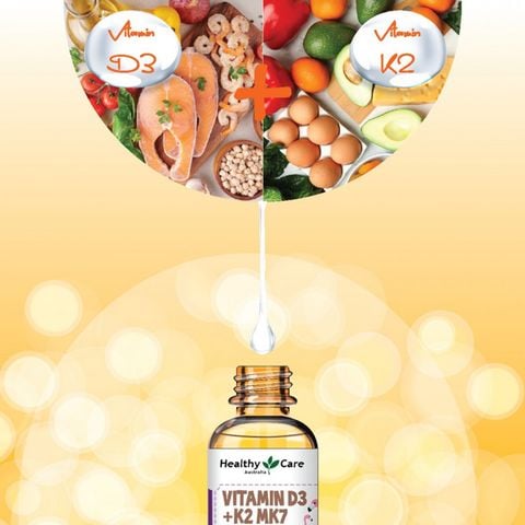 Vitamin D3 + K2 MK27 Healthy Care Úc 25ml Thực Phẩm Bổ Sung Chăm Sóc Sức Khoẻ Bé