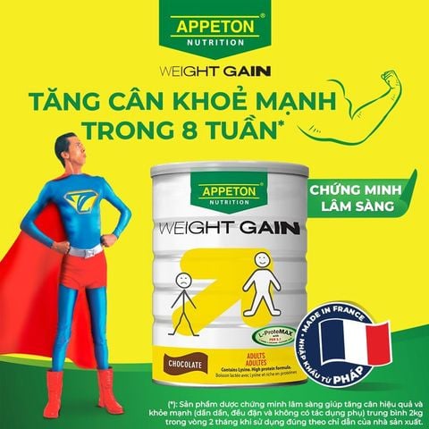 Sữa Appeton Weight Gain Cho Người Lớn Hương Vani, Chocolate 900g, 450g