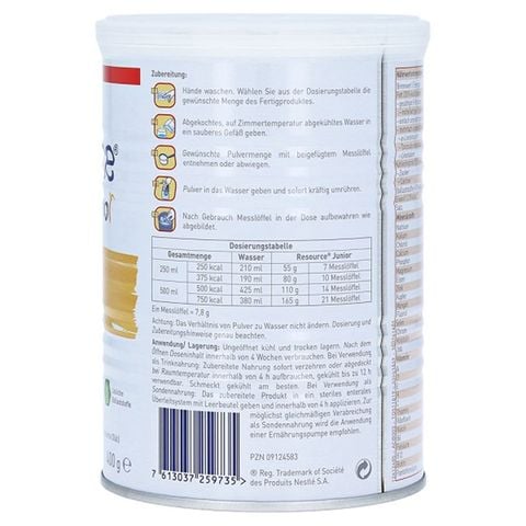 Sữa Béo Tăng Cân Đức Nestle Resource Junior 400g - Sữa Bột Công Thức