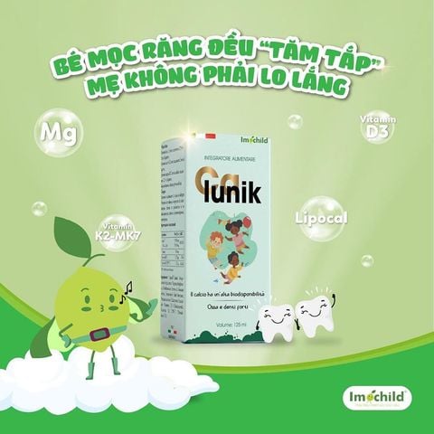 Siro Canxi Sinh Học Imochild Calunik 125ml Tăng Chiều Cao, Giúp Xương Răng Chắc Khoẻ