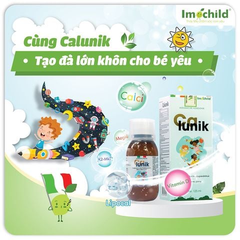Siro Canxi Sinh Học Imochild Calunik 125ml Tăng Chiều Cao, Giúp Xương Răng Chắc Khoẻ