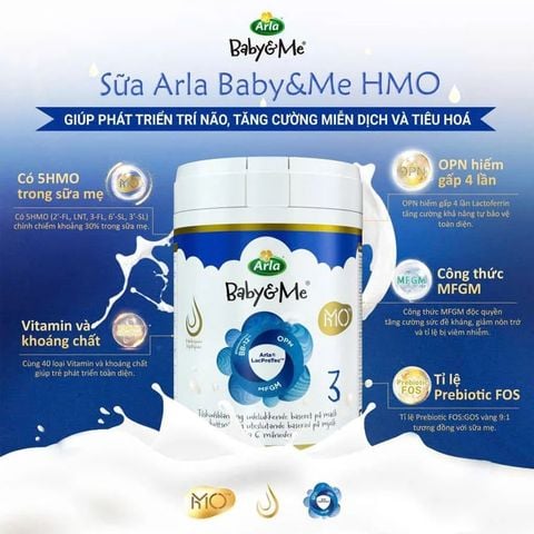 Sữa Arla Baby&Me HMO / A2 Organic 600g,800g - Sữa Bột Công Thức