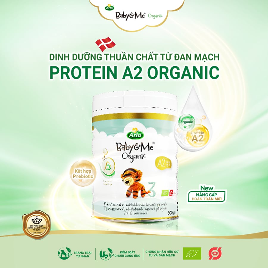 Sữa Arla Baby&Me HMO / A2 Organic 600g,800g - Sữa Bột Công Thức