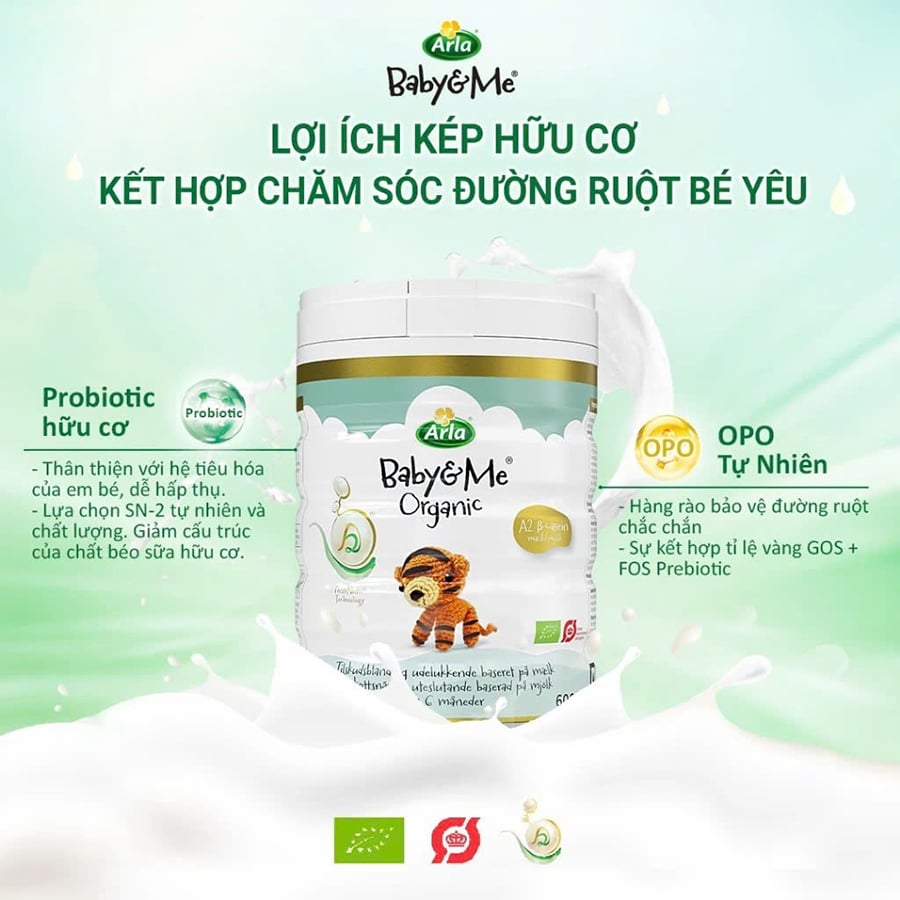 Sữa Arla Baby&Me HMO / A2 Organic 600g,800g - Sữa Bột Công Thức