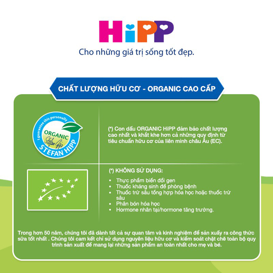 Sữa Công Thức HiPP Organic Combiotic Số 1,2,3,4 - 350g, 800g