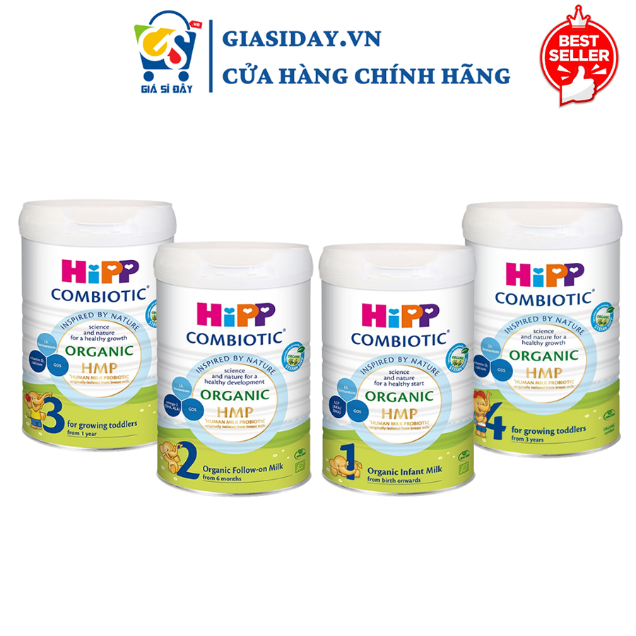 Sữa Công Thức HiPP Organic Combiotic Số 1,2,3,4 - 350g, 800g