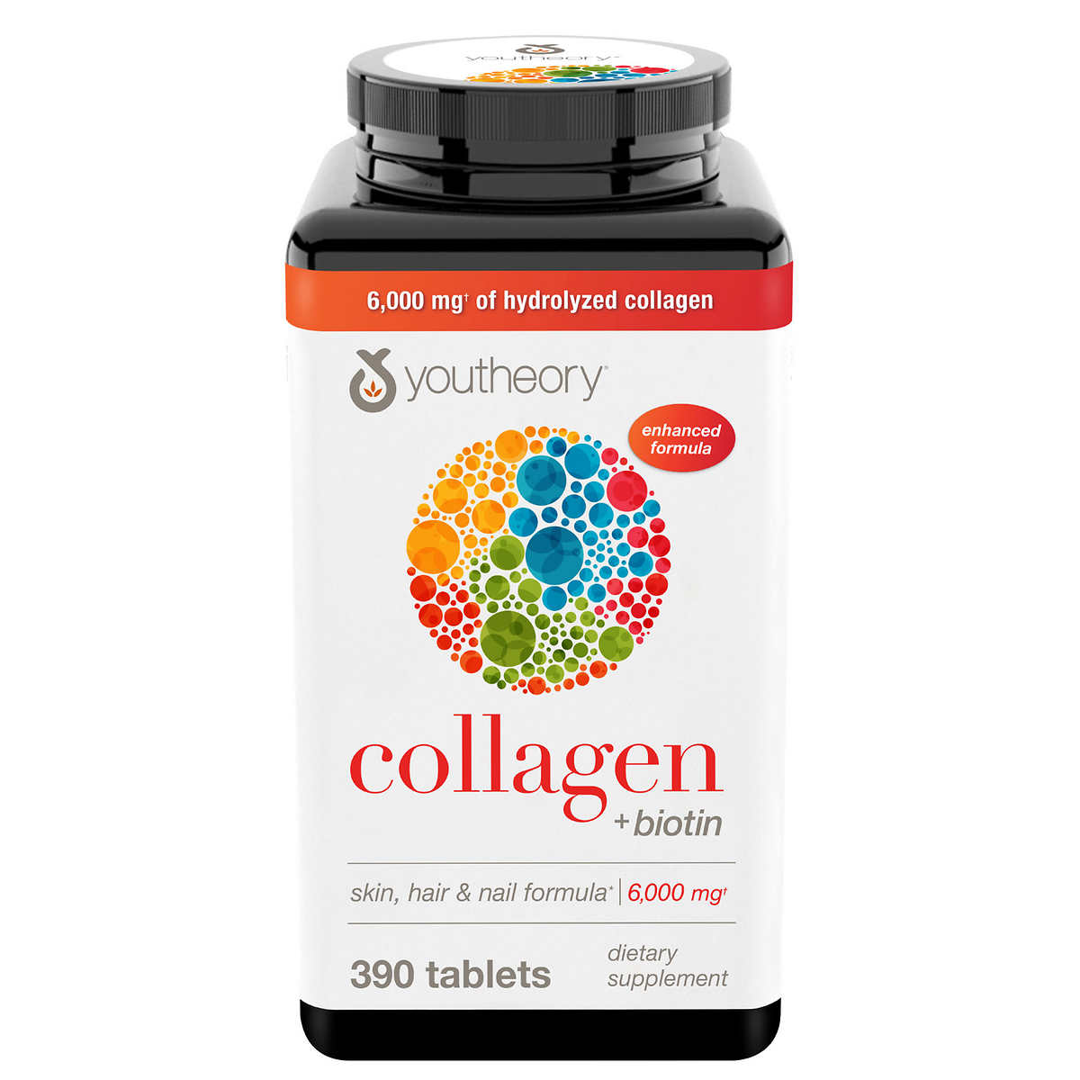 Viên Uống Bổ Sung Collagen 6000mg Type 1,2 & 3 Youtheory Biotin Chính Hãng Mỹ 390 Viên