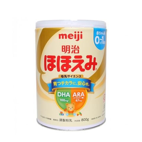 Sữa Công Thức Meiji Lon, Thanh Số 0 (0-1) & Số 9 (1-3) Nội Địa Nhật Hộp 800g