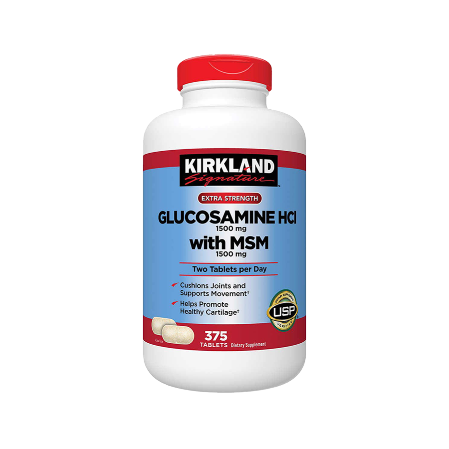 Bổ Khớp Kirkland Glucosamine HCI 1500mg With MSM 1500mg 375 Viên