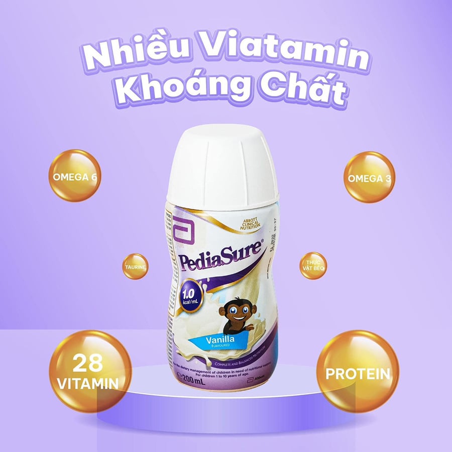 Thùng 30 Chai Sữa Nước Pediasure Úc Vị Vani 200ml - Sữa Công Thức