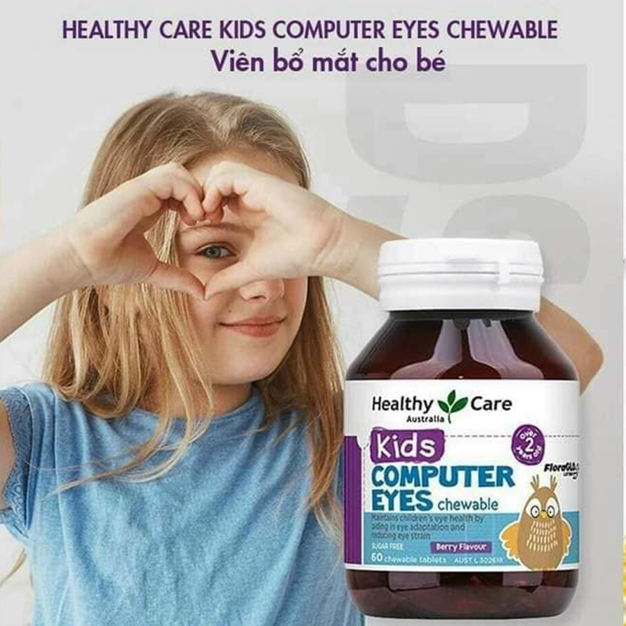 Bổ Mắt, Sáng Mắt Cho Bé Healthy Care Kids Computer Eyes 60 Viên Vitamin Thực Phẩm Bổ Sung Cho Bé