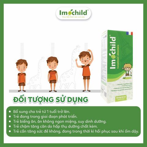 Siro Imochild Sirop 125ml Tăng Đề Kháng, Cải Thiện Biếng Ăn