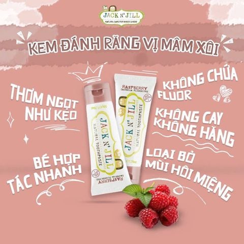 Kem Đánh Răng Hữu Cơ Jack N' Jill Organic Úc Cho Bé 6m+ Có Thể Nuốt - Tuýp 50g