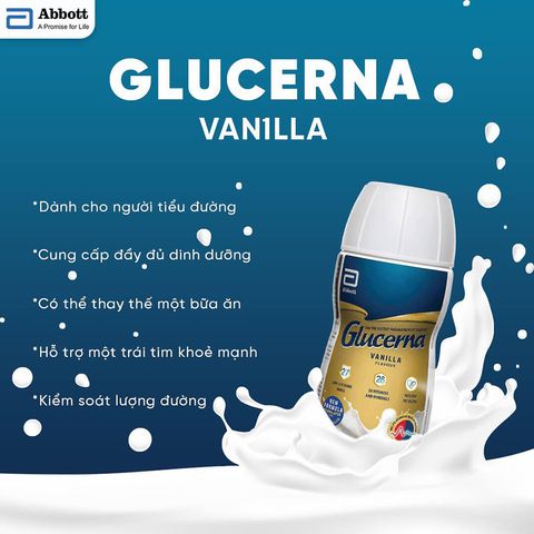 Thùng 30 Chai Sữa Nước Glucerna Úc Dành Cho Người Tiểu Đường Hương Vani 220ml