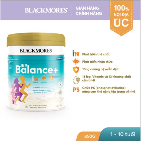 Sữa Blackmores JNR Balance+ Vanilla 850g cho trẻ 1-10 tuổi - Sữa Bột Công Thức