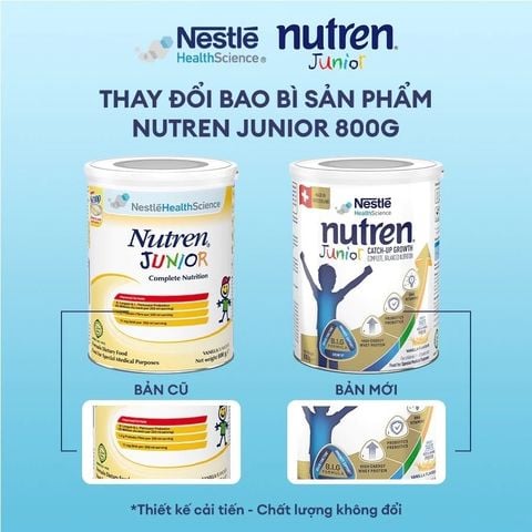 Sữa Nutren Junior Nestle 800g Cho Trẻ 1-10 Tuổi - Sữa Bột Công Thức Cao Năng Lượng Hỗ Trợ Tiêu Hoá