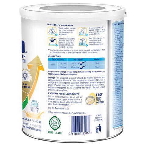 Sữa Nutren Junior Nestle 800g Cho Trẻ 1-10 Tuổi - Sữa Bột Công Thức Cao Năng Lượng Hỗ Trợ Tiêu Hoá