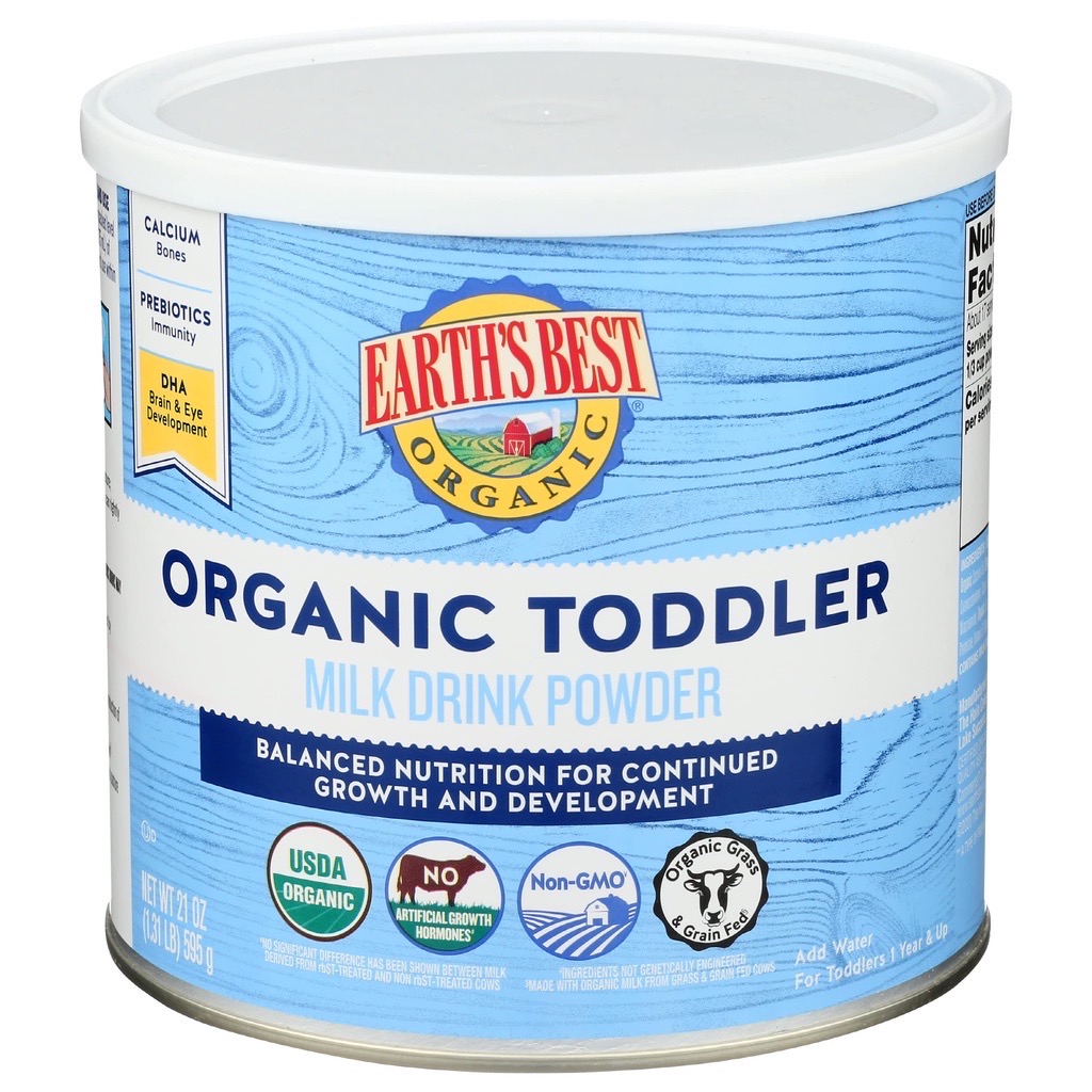 Sữa Earth's Best Organic Dairy / Toddler USA 595g / 907g - Sữa Bột Công Thức