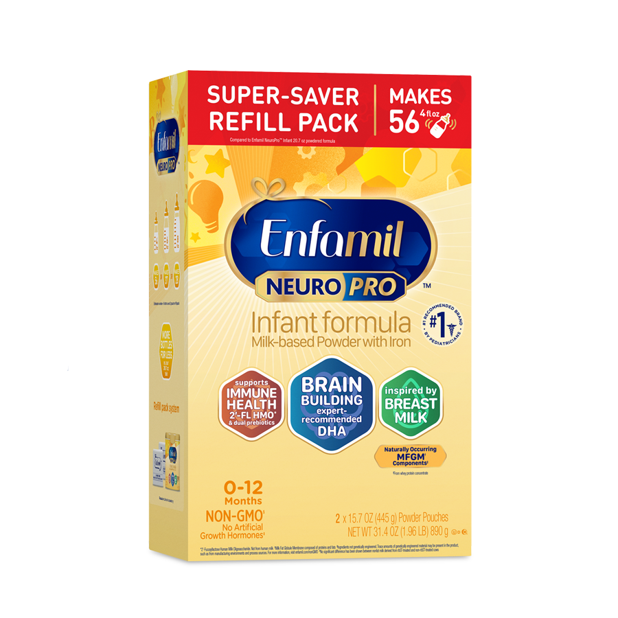 Sữa Công Thức Enfamil NeuroPro Infant Formula Nội Địa USA 890gr (Dành cho bé 0-1 tuổi) Hộp giấy BIB