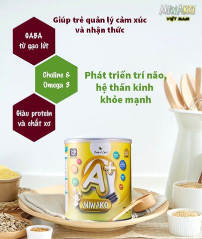 Sữa Hạt Thực Vật Hữu Cơ Miwako A+ Vị Vani 700g, 400g cho trẻ từ 1-6 tuổi - Sữa Bột Công Thức