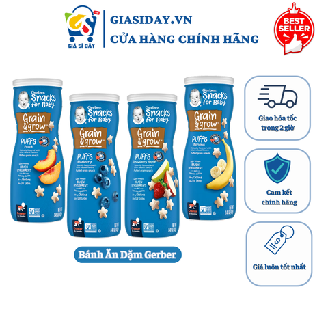 Bánh Ăn Dặm Gerber Cho Bé Từ 8 Tháng 42g,48g