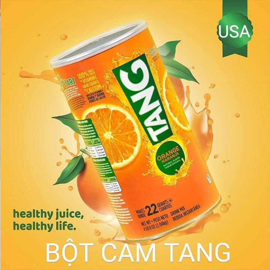 Bột Pha Nước CAM TANG Mỹ 2.04kg Bổ Sung Vitamin C, Tăng Sức Đề Kháng