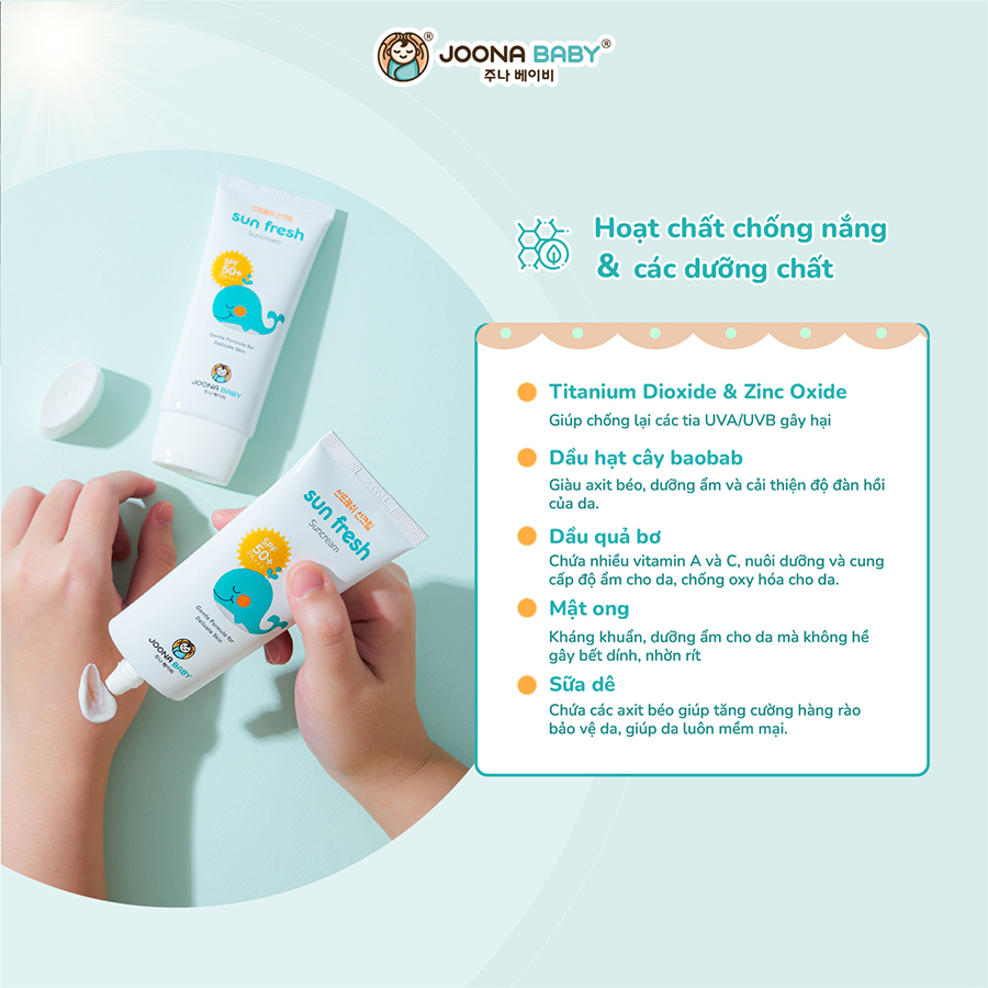 Kem Chống Nắng Sun Fresh Cream 50ml Cho Mẹ Và Bé Joona Baby
