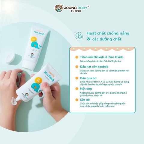 Kem Chống Nắng Sun Fresh Cream 50ml Cho Mẹ Và Bé Joona Baby