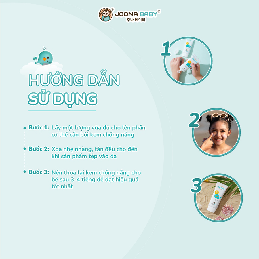 Kem Chống Nắng Sun Fresh Cream 50ml Cho Mẹ Và Bé Joona Baby
