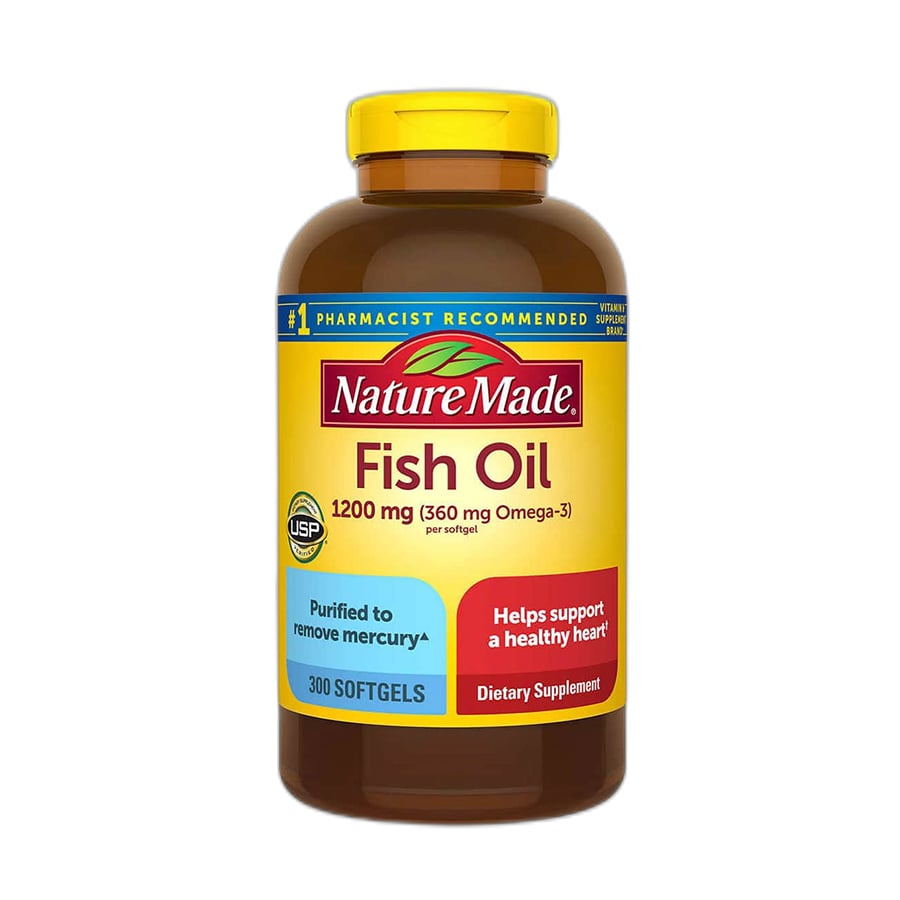 Viên Uống Dầu Cá Nature Made Fish Oil 1200mg 360mg Omega-3 300 Viên