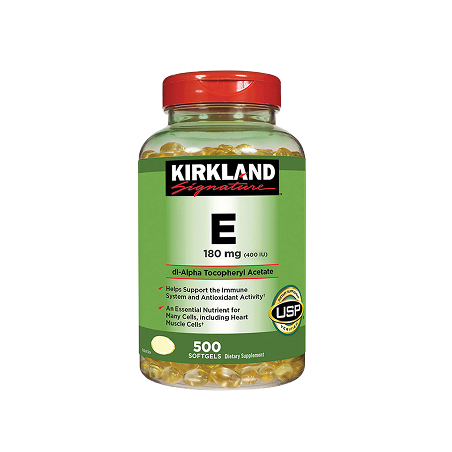 Bổ Sung Vitamin E Kirkland Vitamin E 180mg 400IU 500 Softgels