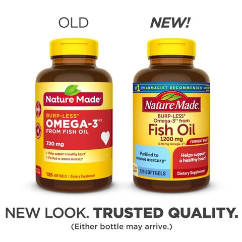Viên Uống Dầu Cá Nature Made Fish Oil 1200mg 360mg Omega-3 300 Viên