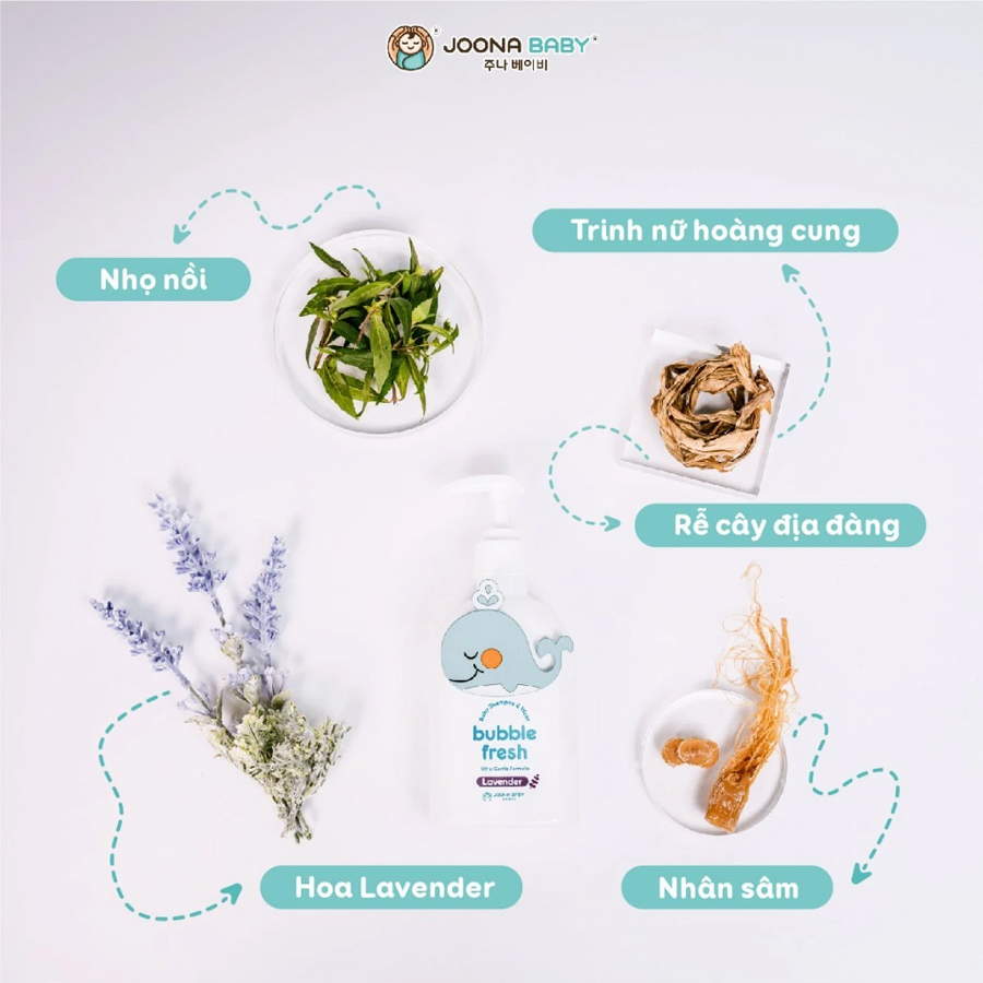 Sữa Tắm Gội Tạo Bọt Bubble Fresh Joona Baby Cho Bé 350ml