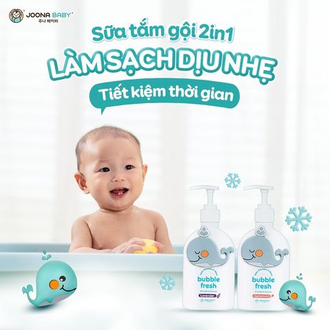 Sữa Tắm Gội Tạo Bọt Bubble Fresh Joona Baby Cho Bé 350ml
