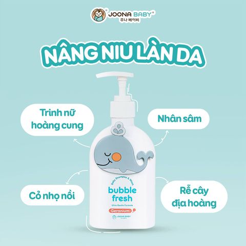 Sữa Tắm Gội Tạo Bọt Bubble Fresh Joona Baby Cho Bé 350ml