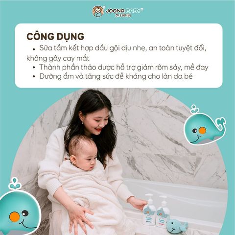 Sữa Tắm Gội Tạo Bọt Bubble Fresh Joona Baby Cho Bé 350ml