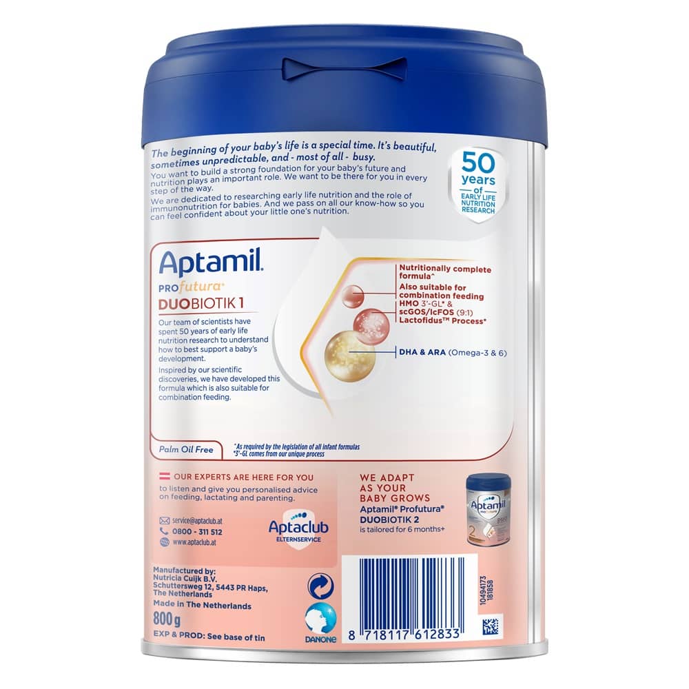 Sữa Aptamil Hà Lan Profutura Duo Biotik | Số 1,2 - Sữa Bột Công Thức 800g
