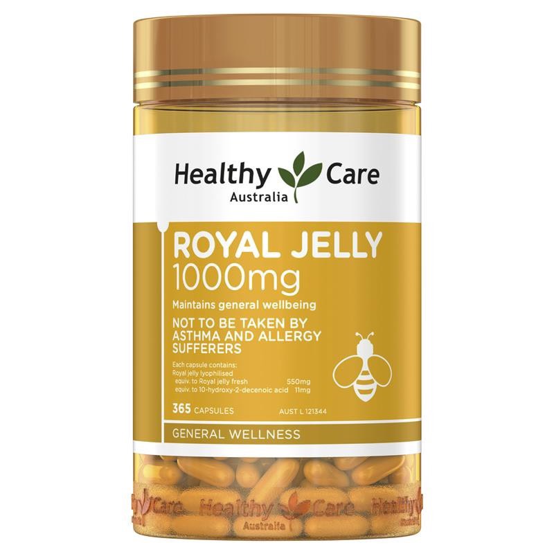 Sữa Ong Chúa Úc Healthy Care Royal Jelly 1000mg 365 Viên